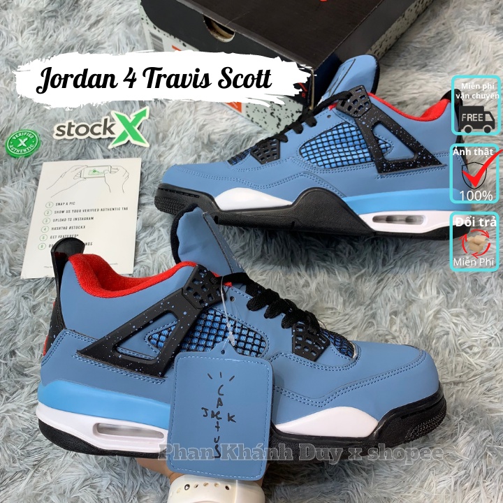 Giày bóng rổ jordan 4 travis scott nam nữ chất lượng tốt