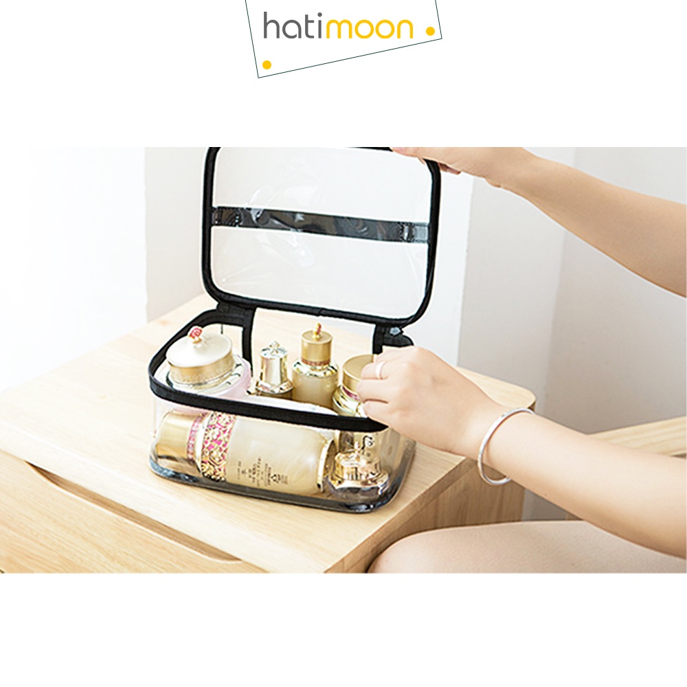 Túi mỹ phẩm trong suốt, túi mỹ phẩm chống nước, túi mỹ phẩm du lịch hình chữ nhật H0035