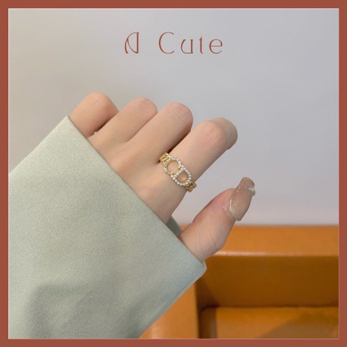 Nhẫn CD đính ngọc thời trang Hàn Quốc cho nàng - Acute