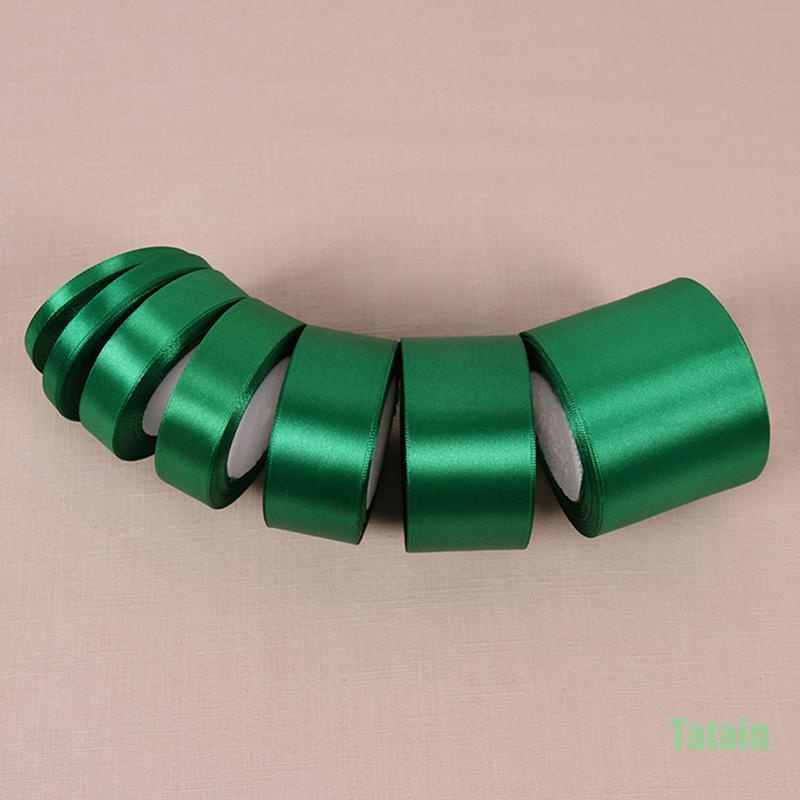 Cuộn ruy băng satin 25 yard màu xanh lá đậm trang trí thủ công đa dụng