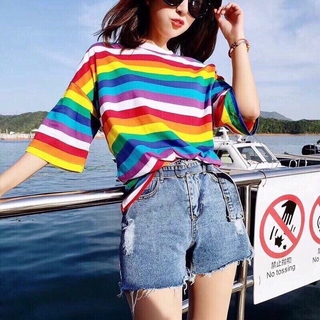 HỖ TRỢ SHIP - ÁO THUN CẦU VỒNG NỮ OVERSIZE