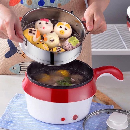 NỒI LẨU MINI 2 TẦNG ĐA NĂNG, NẤU MÌ, CHIÊN XÀO LẨU, CHỐNG DÍNH KÈM HẤP TIỆN LỢi