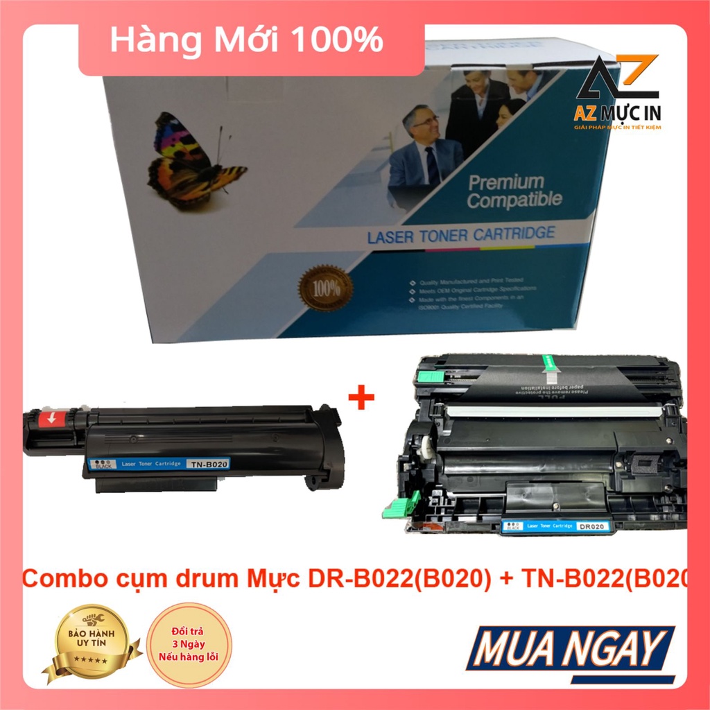 [Bộ Cụm Drum DR-B022 + Mực TN-B022] Mực máy in Brother HL-B2000D, HL-B2080DW, DCP-B7535DW, MFC-B7715DW
