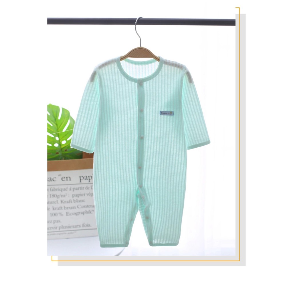 Bodysuit, body liền thân dài tay hè thu cotton cho bé trai và bé gái sơ sinh từ 3-14kg, hàng đẹp xuất Hàn