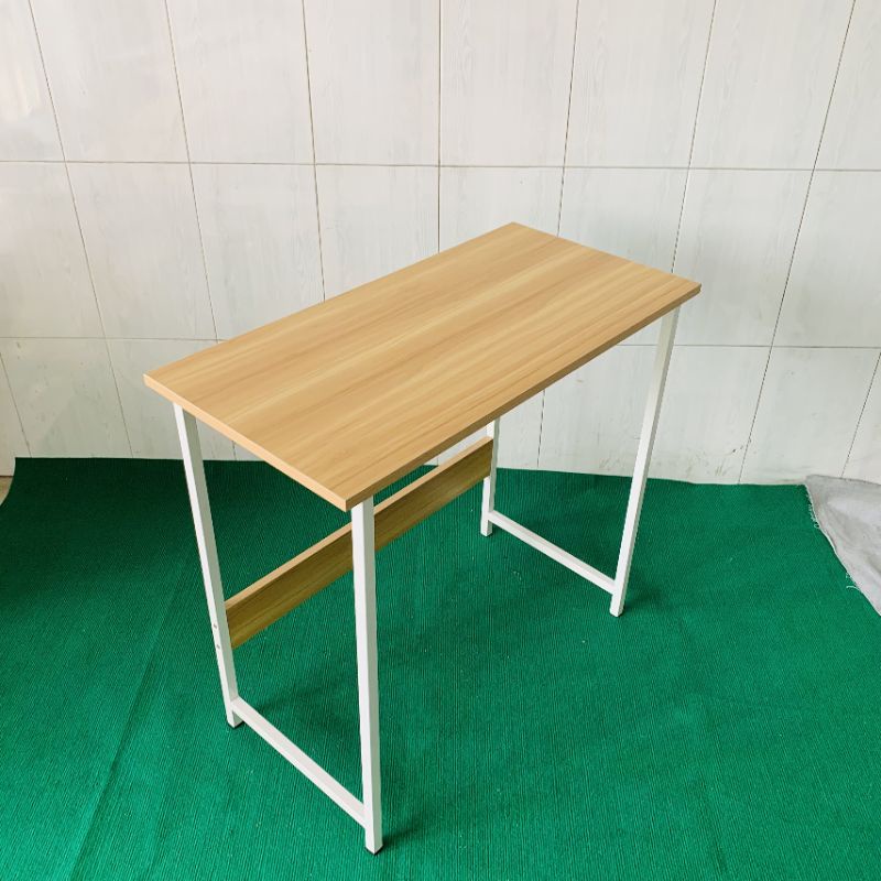 Bàn làm việc chữ U kiểu NHẬT BẢN hiện đại (R40*D80*C75CM) mặt gỗ MDF nhập khẩu cao cấp, chân sắt màu trắng.