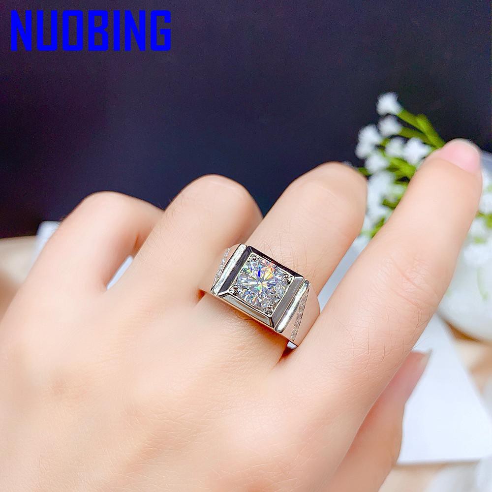 Nhẫn Nam Mạ Vàng Bạc 18k Đính Đá Zircon Aaa Thời Trang