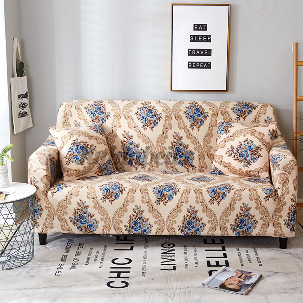 Vỏ Bọc Ghế Sofa Màu Xanh Cỡ 1 / 2 / 3 / 4