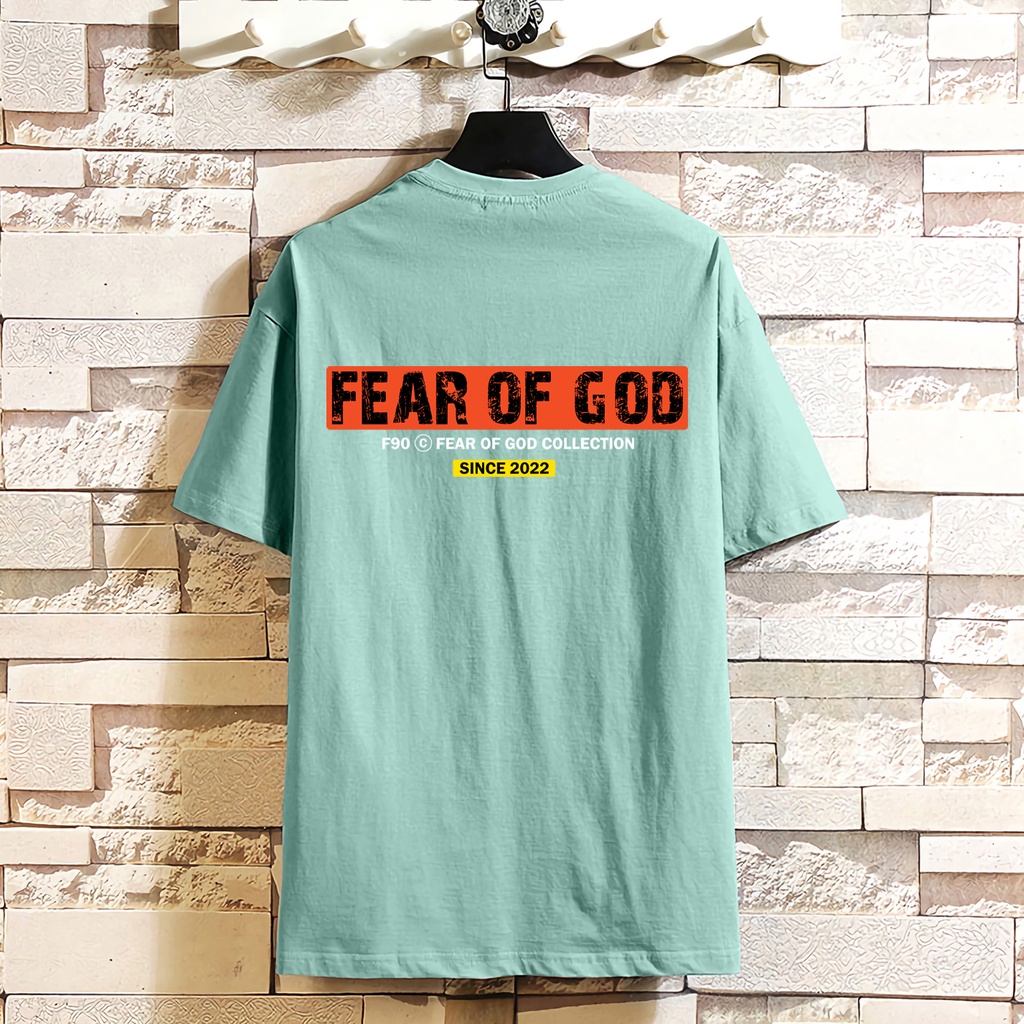 Áo thun nam nữ - Áo phông nam nữ UNISEX tay lỡ form rộng 100%COTTON mềm mịn thoáng mát in FEAR OF GOD