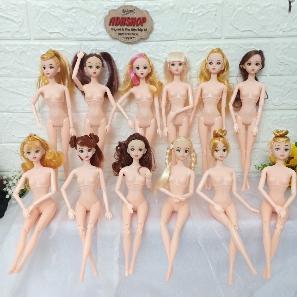 Búp Bê Barbie 30cm Mắt Vẽ Hàng 12 Khớp