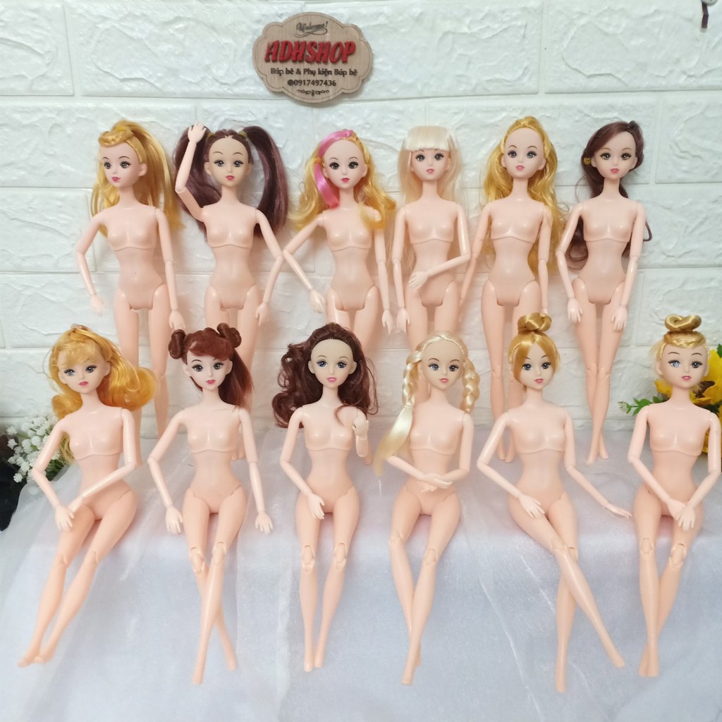 Búp Bê Barbie 30cm Mắt Vẽ Hàng 12 Khớp