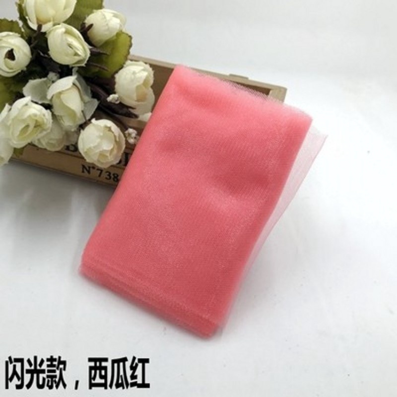 Cuộn Dây Ruy Băng Vải Tuyn Màu Trơn 10cm * 5m Làm Đồ Thủ Công Diy