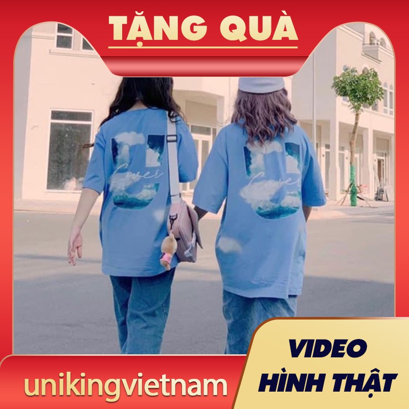 [ ẢNH THẬT ] Áo thun tay lỡ in hình đám mây 💘FREESHIP💘HOÀN XU EXTRA💘Unisex💘Freesize