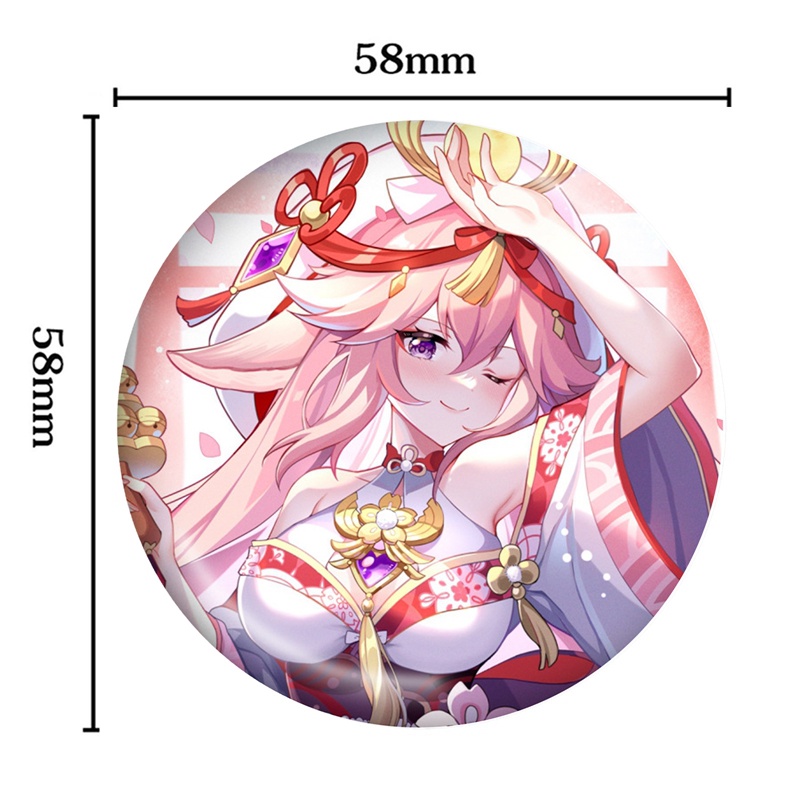Tmdbyx Huy Hiệu Nút Nhấn Chơi game Genshin 58mm