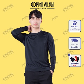 Áo thun nam dài tay - Áo giữ nhiệt cổ tròn mặc thu đông dáng ôm - OMAN AG040