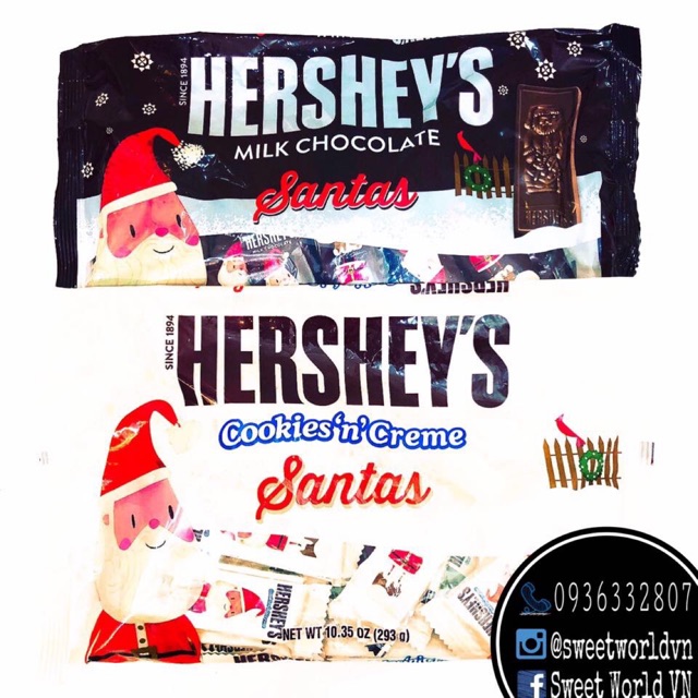 Socola Hershey's Santas - Mỹ