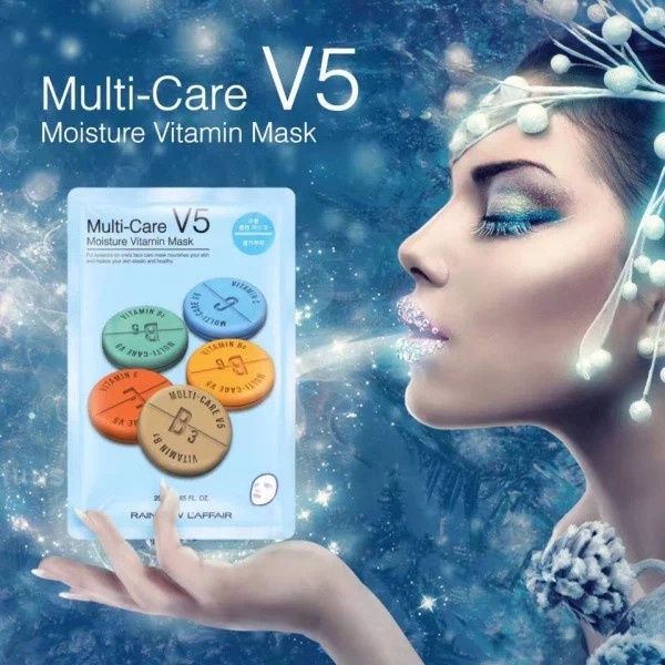 [HB Gift] Combo 2 Mặt Nạ Dưỡng Ẩm Rainbow L'affair Multi-Care V5 Moisture Vitamin 25ml x 2