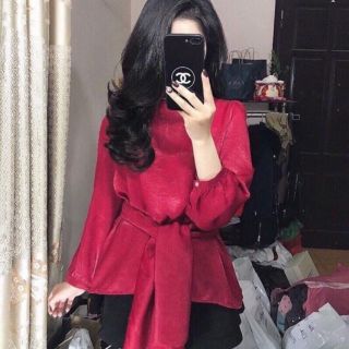 Áo lụa thắt dây eo đẹp