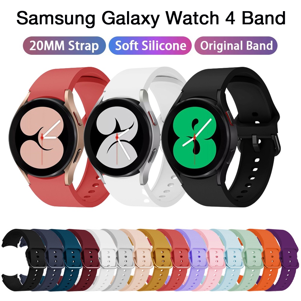 Dây Đeo Silicon Thay Thế Cho Đồng Hồ Thông Minh Samsung Galaxy Watch 4 40mm 44mm 2021 Galaxy Watch 4 Classic 42mm 46mm