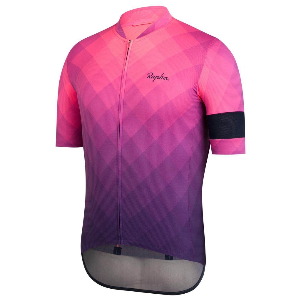 Áo Thể Thao Xe Đạp Leo Núi Tay Ngắn Có Khóa Kéo Màu Hồng 2022 Nhanh Khô Cho Nam