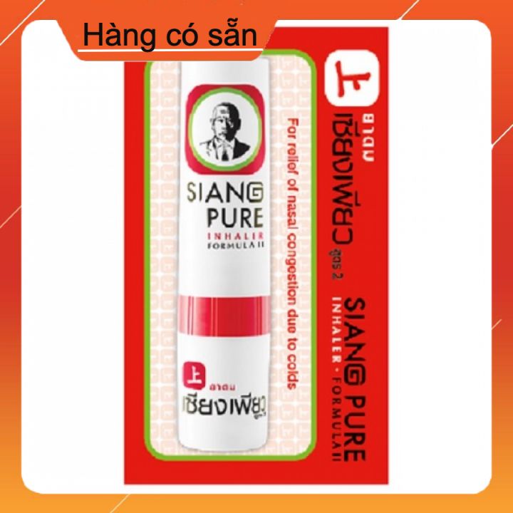 Ống Hít Thông Mũi 2 Đầu Siang Pure Inhaler Formula II Thái Lan chính hãng [ Hàng có sẵn ]