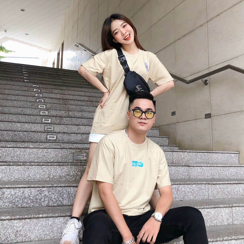 [Mã LT50 giảm 50k đơn 250k] Áo Thun Nam Nữ Unisex Form Rộng Tay Lỡ In Say Happy Hình Gấu Trúc