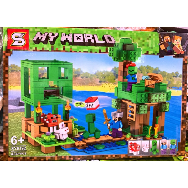Đồ chơi Lắp Ráp Xep Hình Minecraft Kho Dự Trữ Vũ Khí Chiến Đau Sy6192-424 mảnh