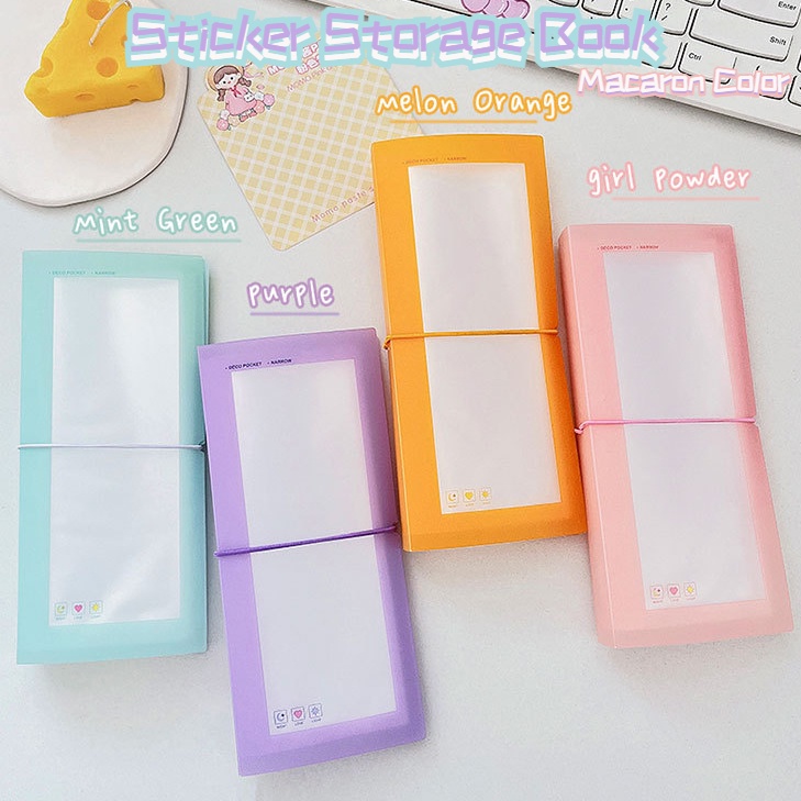 Sổ Lưu Trữ Nhãn Dán Dài Màu Sắc Macaron Xinh Xắn
