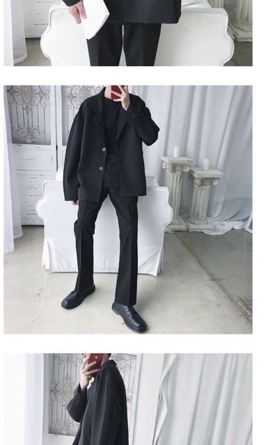 Áo khoác blazer Nam Form Rộng MrHero dài tay vest dáng dài unisex màu đen nâu phong cách Hàn Quốc BZ01 M.RO | BigBuy360 - bigbuy360.vn