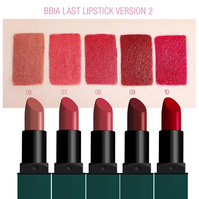 Son lì Bbia Last Lipstick Version 2 (5 màu) 3.5g - Bbia Offical Store | BigBuy360 - bigbuy360.vn