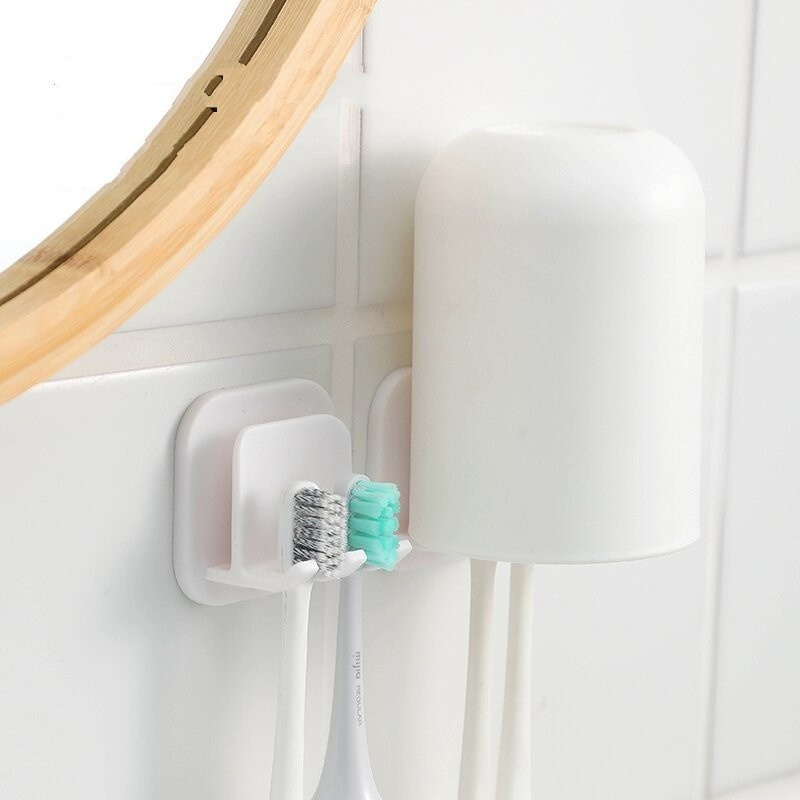 Giá Đỡ Bàn Chải Đánh Răng Gắn Tường Bằng Nhựa 5*3.6CM Tiết Kiệm Không Gian Tiện Dụng