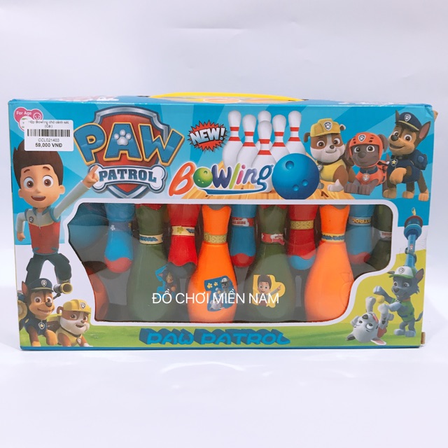 Hộp đồ chơi bowling chó paw Patrol dành cho bé