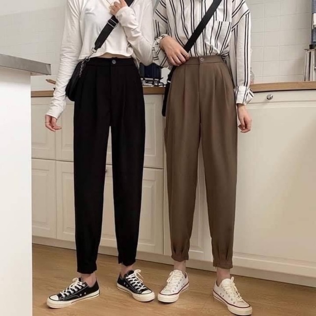 Bán Sỉ Quần Baggy Nữ Xếp Ly Khóa Chân Hot