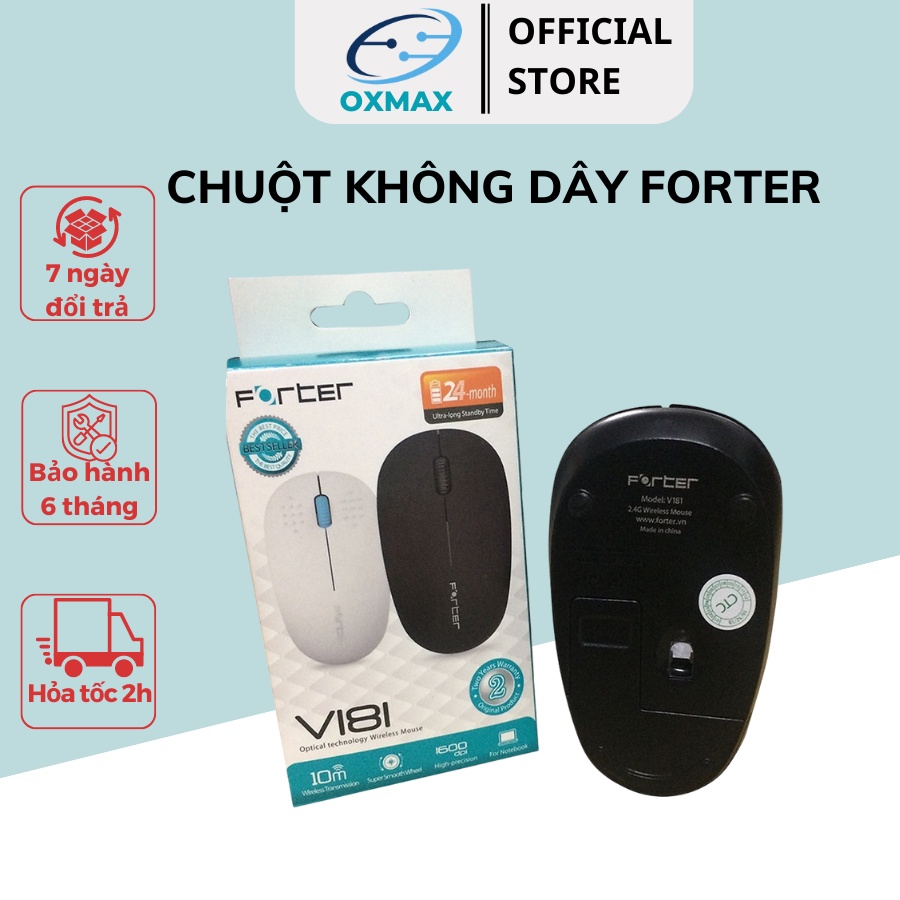 Chuột Không Dây Máy Tính Forter V181  Chuột Bluetooth Nhỏ Gọn Dành Cho Laptop