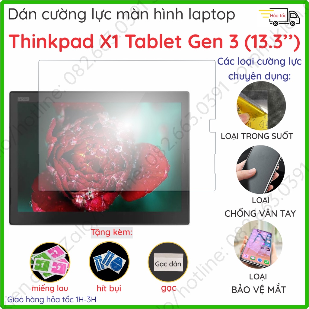 Dán cường lực thinkpad x1 tablet gen 3 dẻo nano siêu bền, đẹp, chống va đập