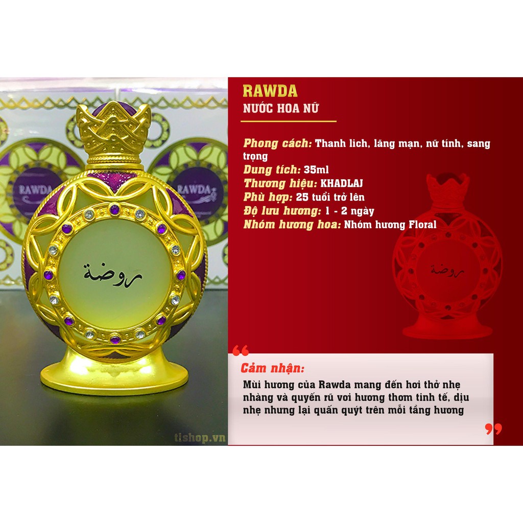 TINH DẦU DUBAI GIÁ SỈ - GIÁ RẺ - TINH DẦU DUBAI CHÍNH HÃNG - RAWDA