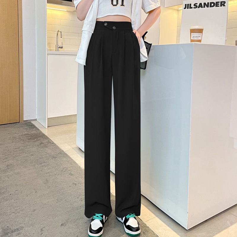 Quần tây IELGY cạp cao ống đứng dễ phối đồ cho nữ