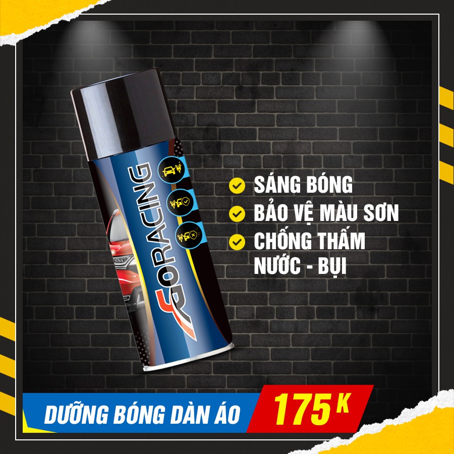 Chai dưỡng bóng dàn áo Goracing