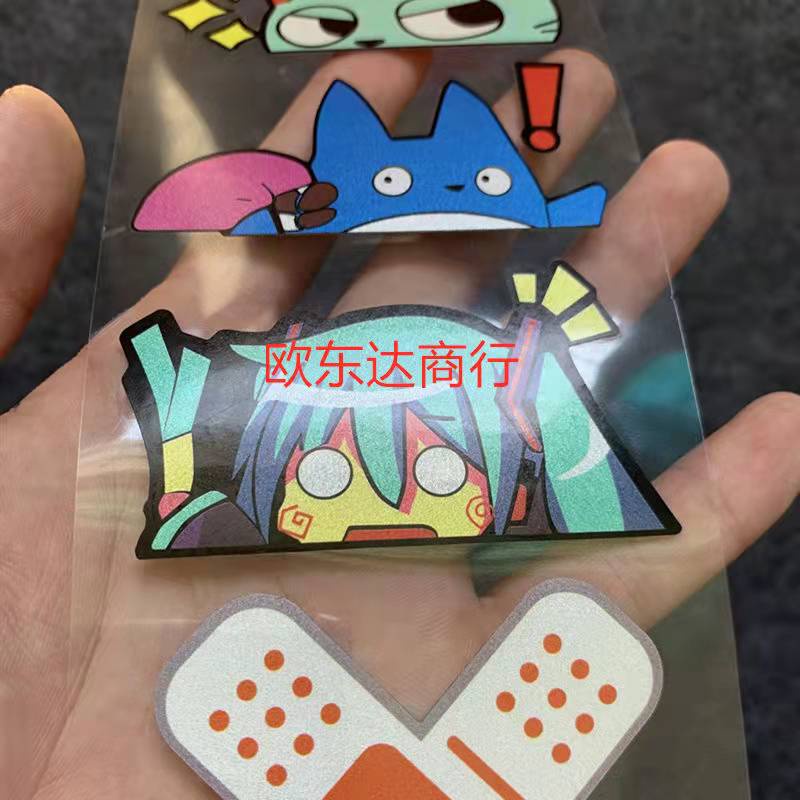 Hoạt Hình Miếng Dán Phản Quang Hình pikachu Dễ Thương Trang Trí Xe Hơi