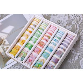 Băng dính trang trí 10 cuộn băng keo nhỏ xinh siêu cute nhiều kiểu dáng tự trang trí sổ tay
