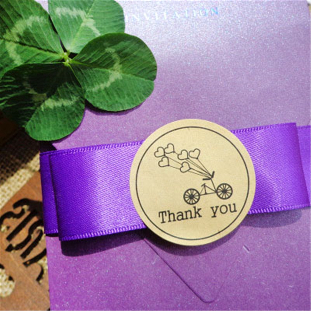 Set 120 nhãn dán tròn in chữ Thank You đẹp mắt