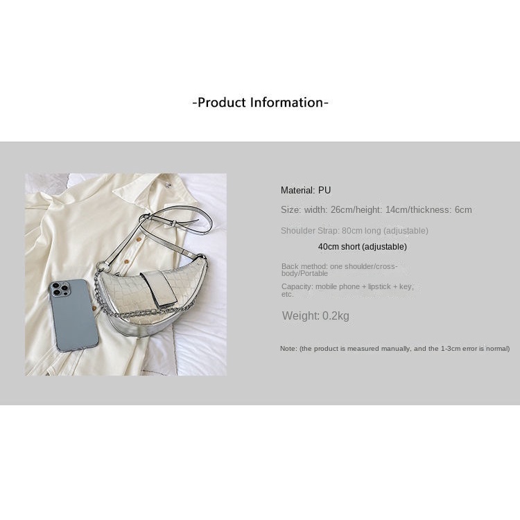 Túi Xách Đeo Vai Phối Dây Xích Thời Trang Cao Cấp