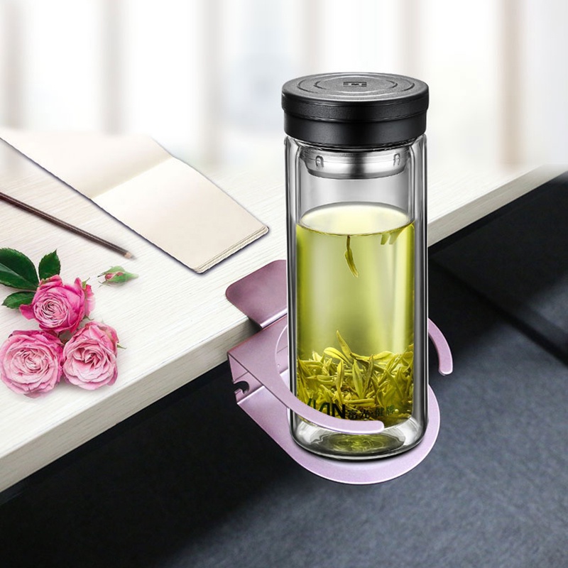 Kẹp giữ cốc nước KIM LOẠI để bàn giá để cốc gắn bàn  tiện dụng VAFOFA - TCH011
