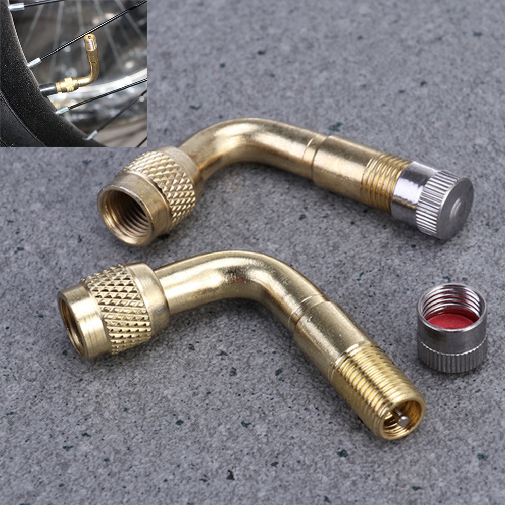 Set 1/2 đầu van bánh xe 3 góc 45/90/135 độ nối dài tiện dụng cho mô tô xe tải