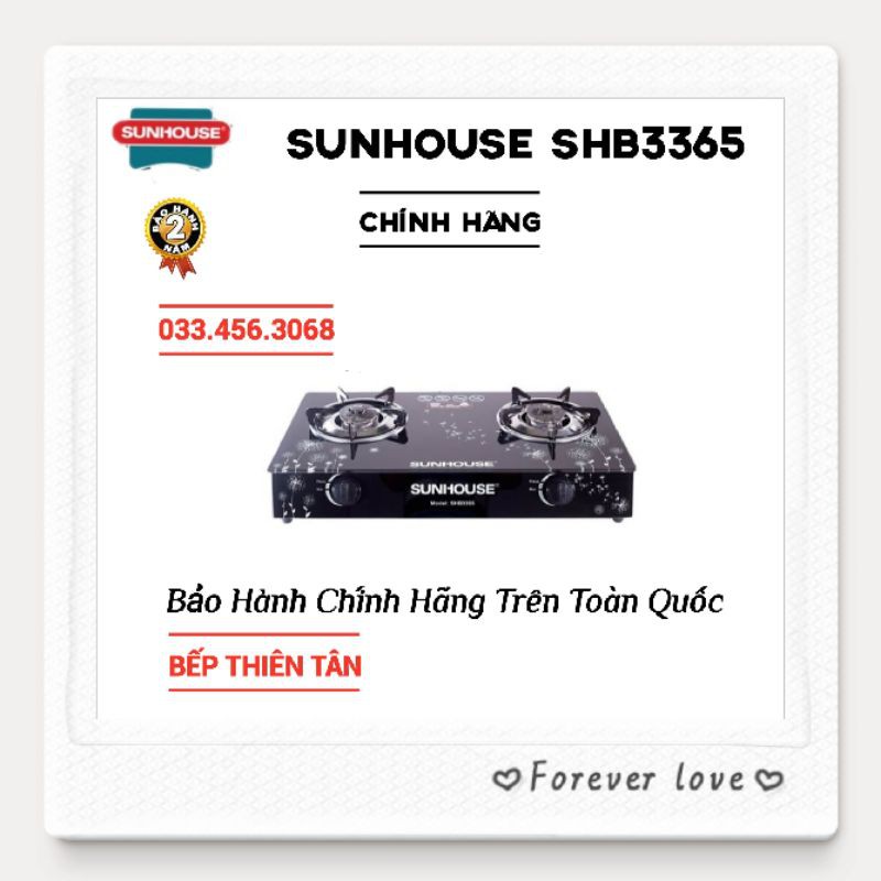 Bếp Gas Đôi Dương Kính SUNHOUSE SHB3365