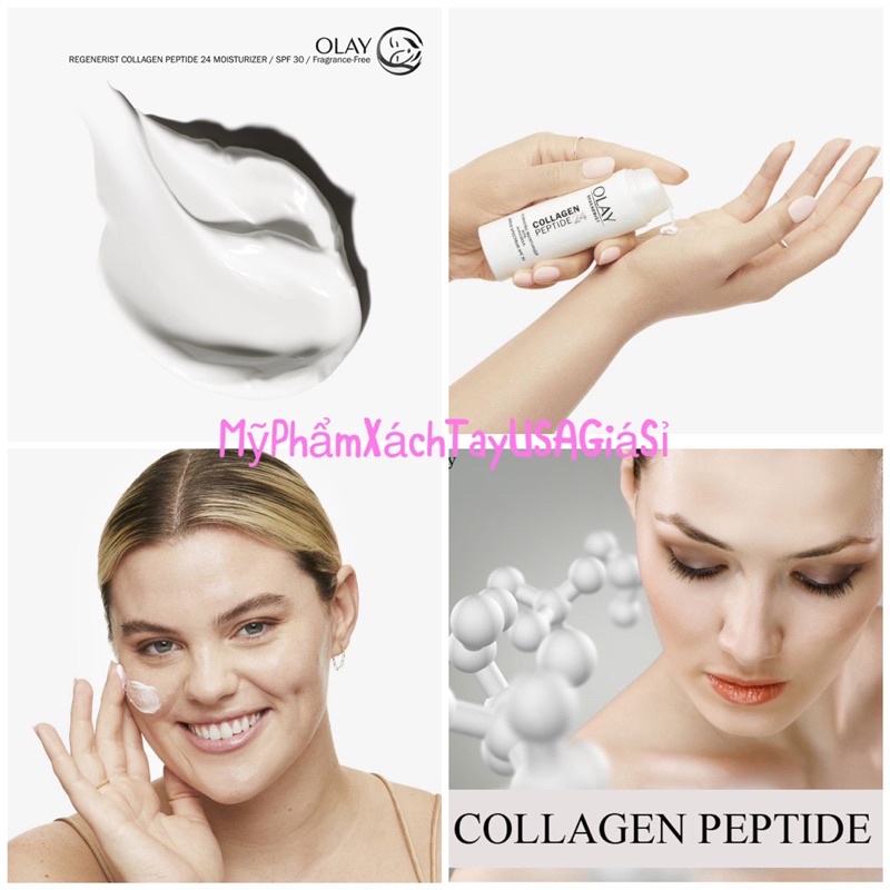 Kem dưỡng ẩm chống lão hóa và tái tạo da ban ngày Olay Collagen Peptide 24 Hydrating Moisturizer SPF 30 Hàng Mỹ