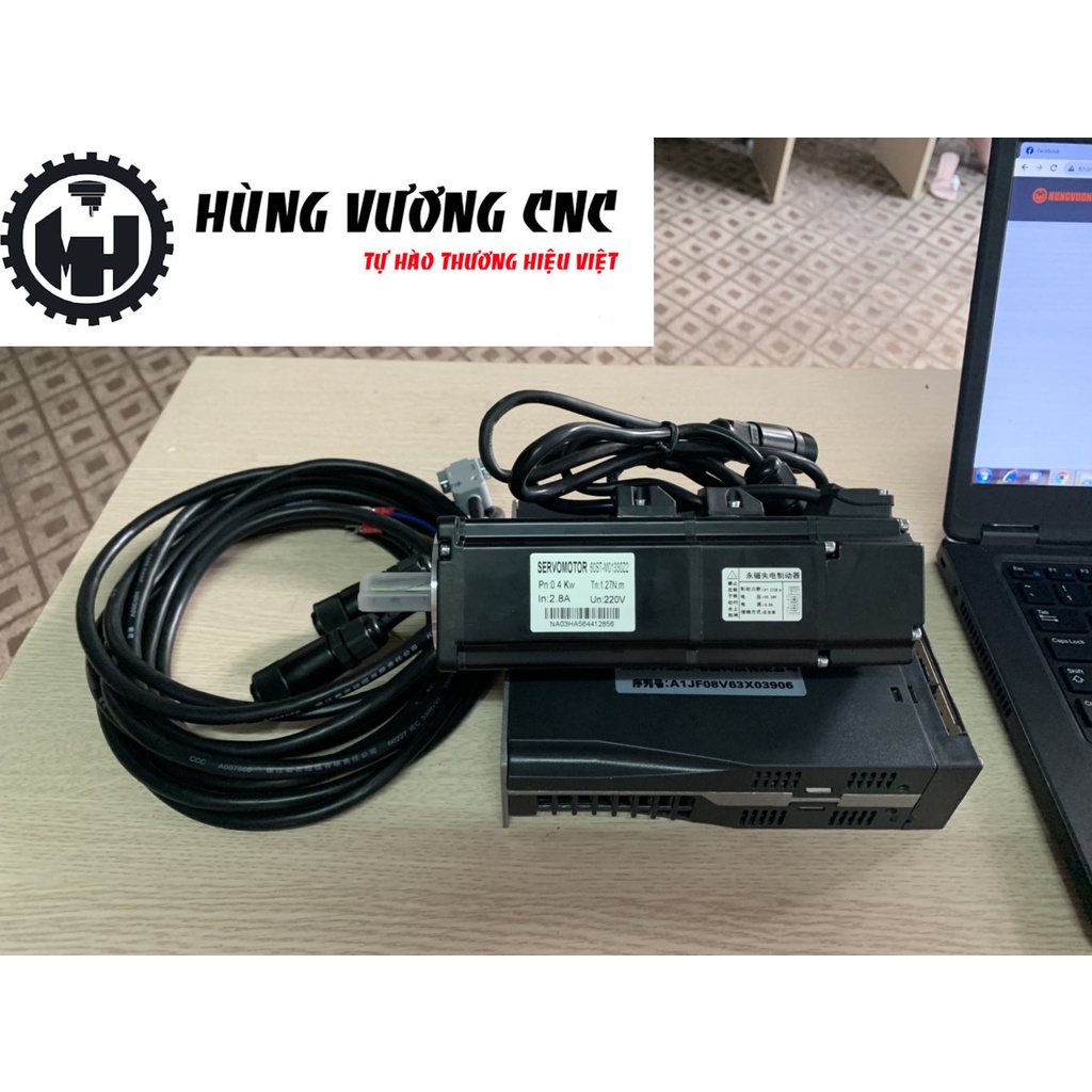 Bộ động cơ ac servo 400w hãng Yichuan có phanh (xả kho)