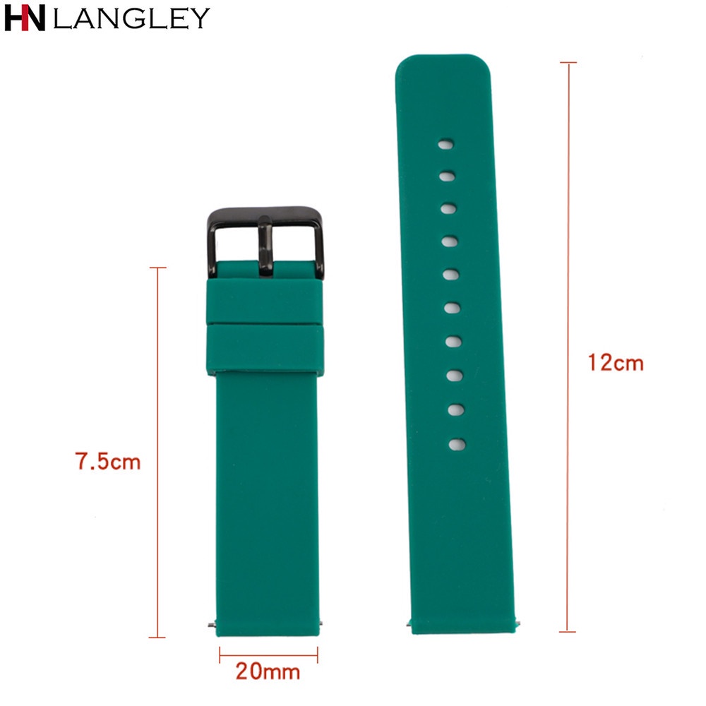 Dây Đeo Đồng Hồ Bằng Silicone Mềm Tháo Nhanh Có Khóa Màu Vàng 14/16/18/19/20/22/24mm
