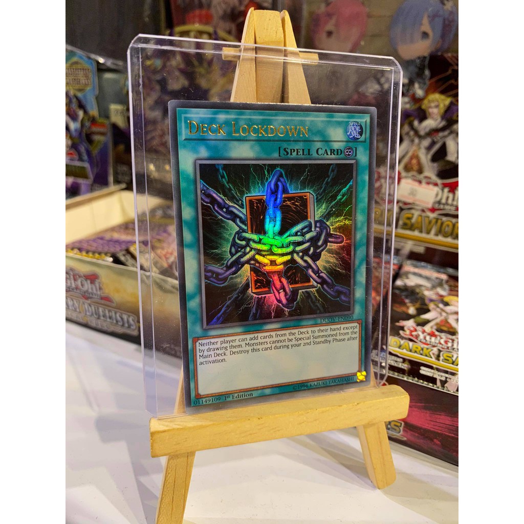 Lá bài thẻ bài Yugioh Deck Lockdown - Ultra Rare - Tặng bọc bài nhựa bảo quản