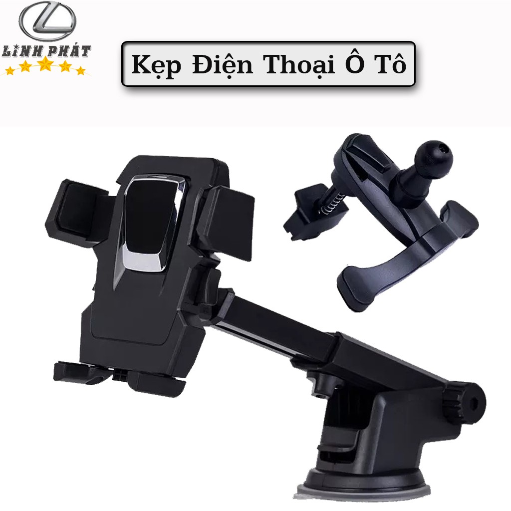 Giá Đỡ Điện Thoại Trên Ô Tô, Xoay 360 ĐỘ - Kẹp Điện Thoại Thông Minh , Gắn Trên Taplo Và  Khe Cửa Gió Điều Hòa Ver1