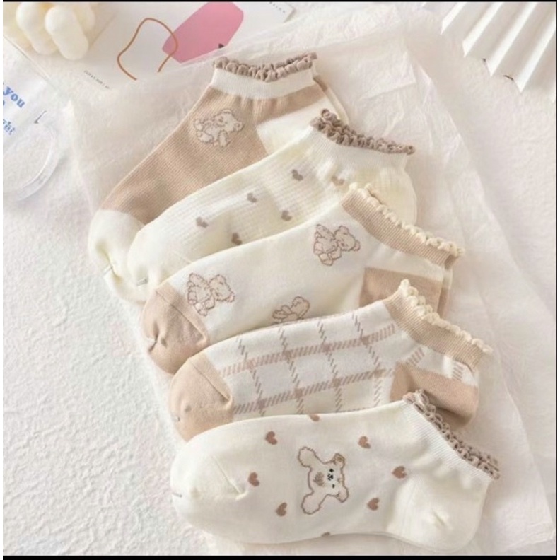 Sét 10 đôi tất gấu cổ ngắn